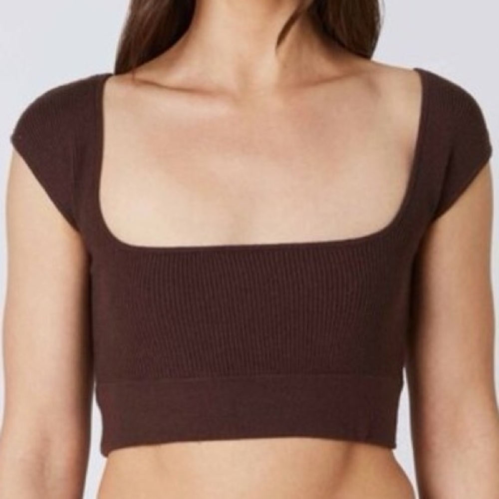 NWOT Woven Crop Top